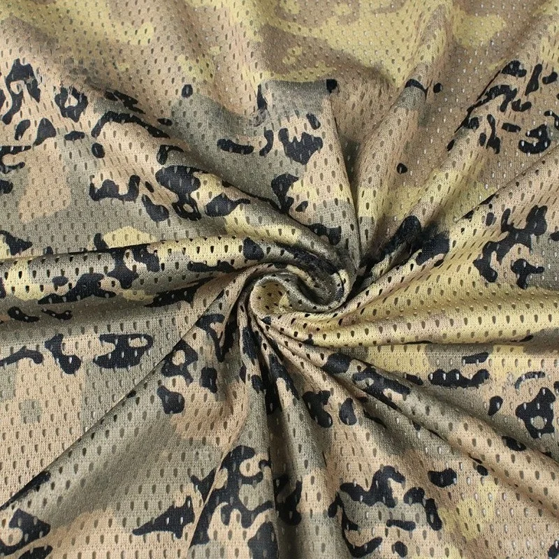 120GSM Austrian Desert Camouflage Mesh Fabric Woodland Jungle Lightweight Breathable Quick-drying Knitted Fabric Scarf DIY view 3