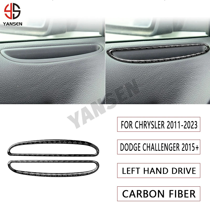

Car Door Air Vent Outlet Panel Carbon Fiber Sticker For Dodge Challenger 2015+ For Chrysler 2011-2023 Accessories