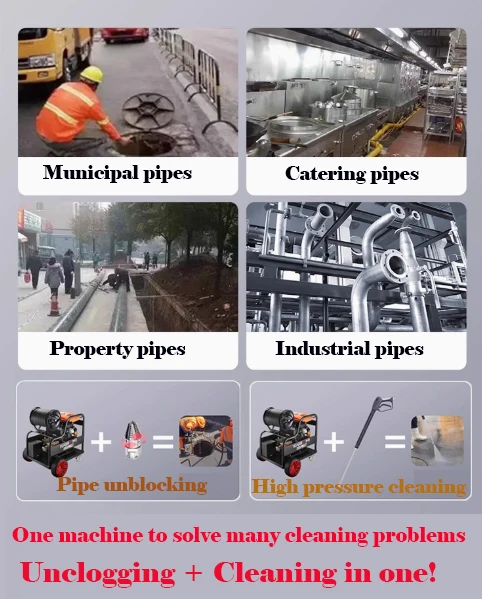 Industrial diesel Pressure Washer Equipment Pipeline Drain Cleaning Machine Water Jet High Pressure Pipe Cleaner view 3