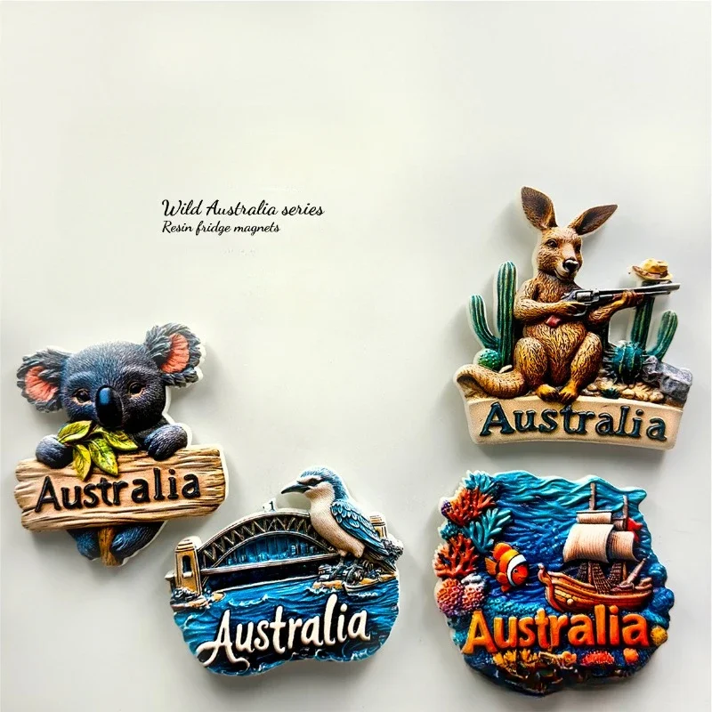 

Refrigerator Sticker Australian Sydeny Melbourne Home Decor Tourism Commemorative Resin Magnetic Sticker Souvenir Gift