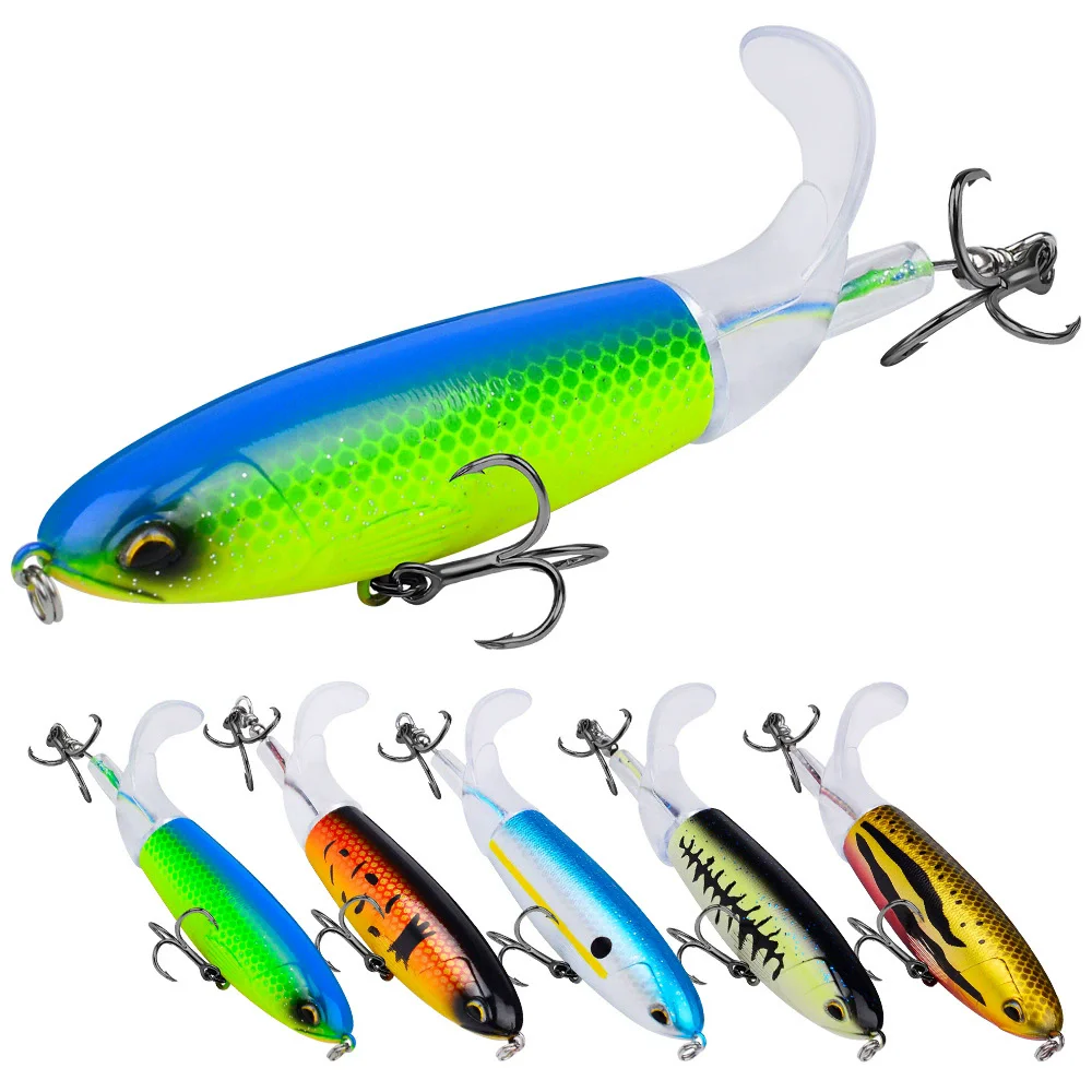

1pcs Fishing Lure 13.5g-32.5g Hard Artificial Penceil Lure Floating Propeller 5 Color Crankbait Minnow 6#/4# Treble hook Bass dw