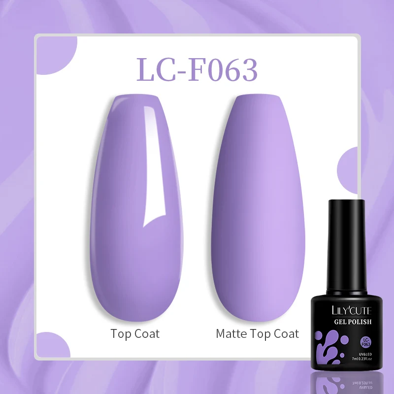 LILYCUTE-esmalte de uñas de Gel morado mate, Color rosa y rojo para decoración de otoño, capa superior mate semipermanente, barniz de Gel UV para decoración de uñas