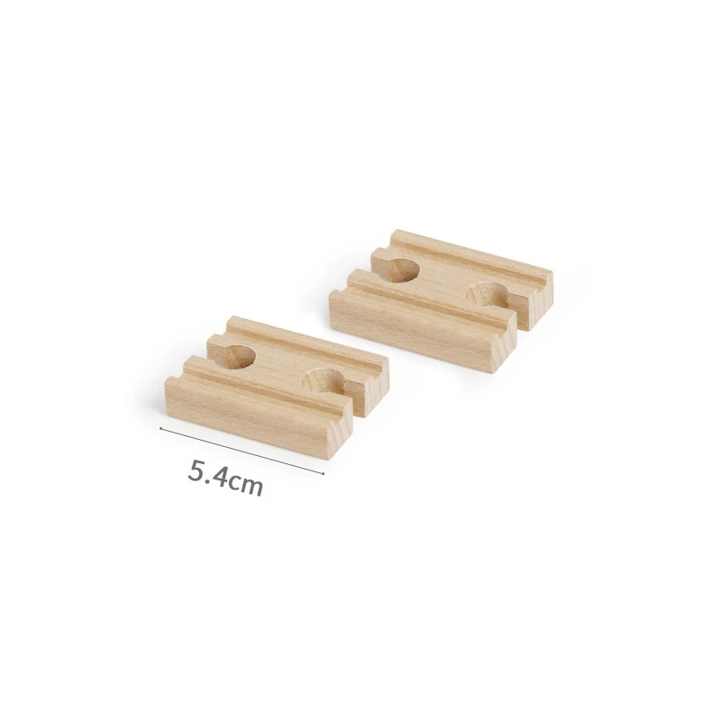 Wooden Racing Track Railway Road Accessories DIY Beech Wooden Train Bridge Straight Race Track Toys Educational Toy For Kid Gift