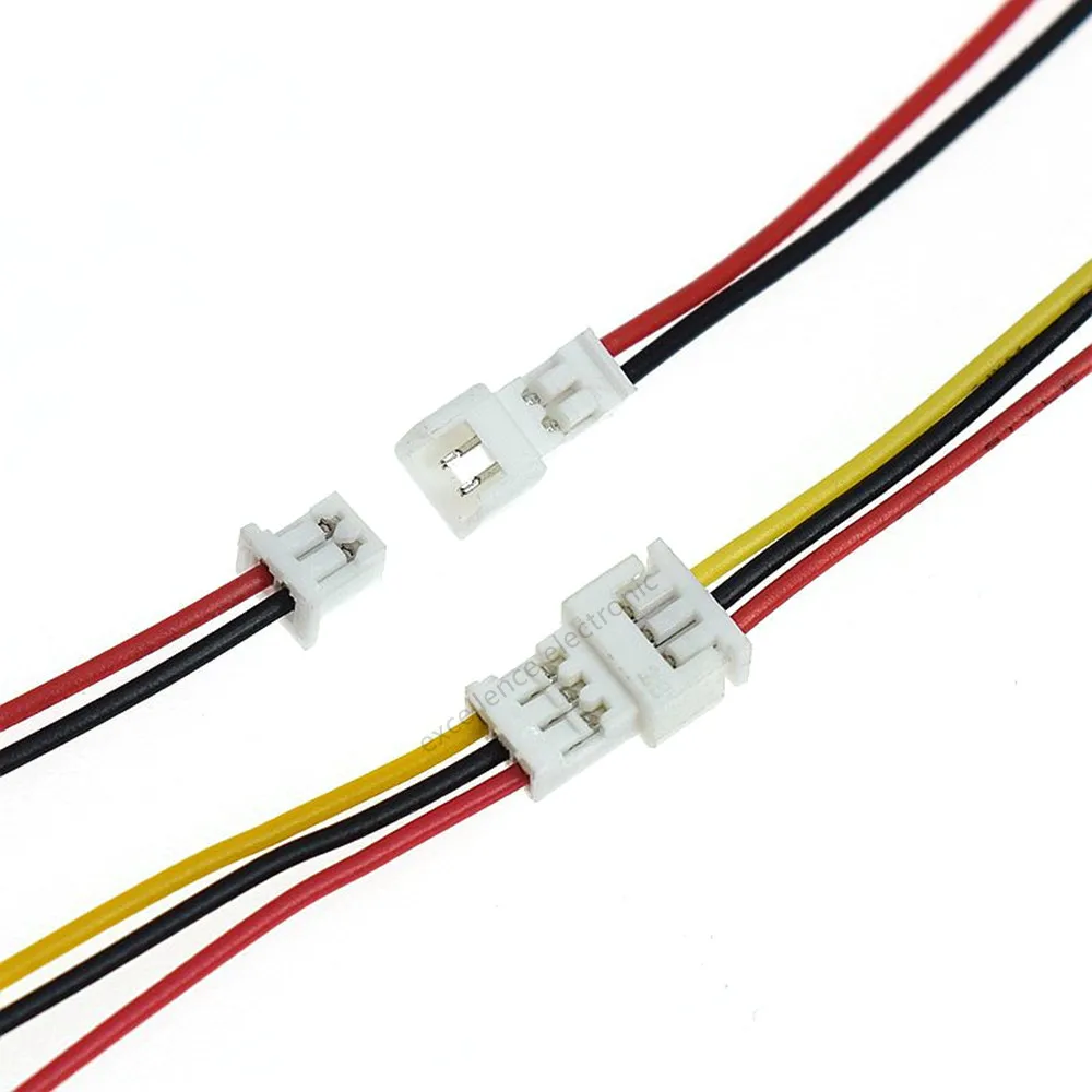 5Pair 1.25mm 2.0mm 2.54mm Pitch Mini JST PH XH SM Male Female Plug Socket Terminal Wires Cables Connector 2/3/4/5/6 Pin