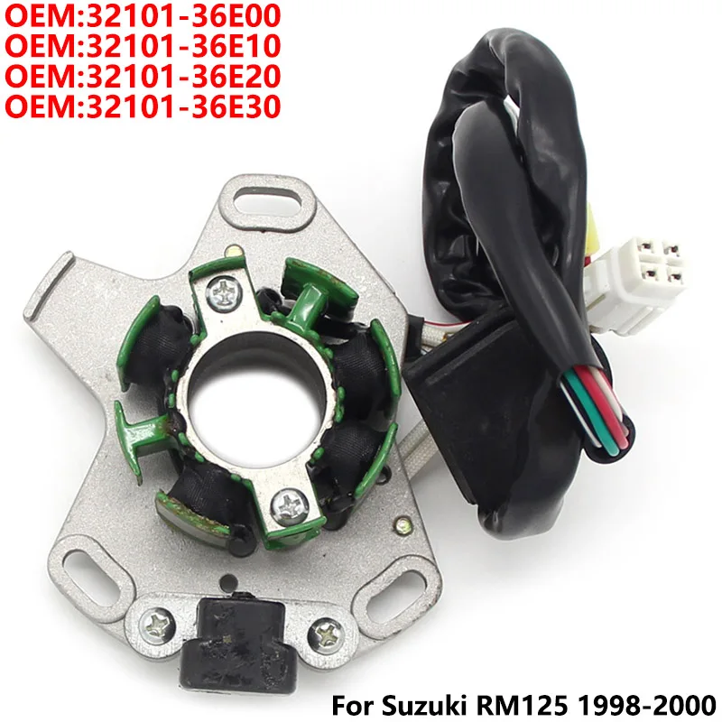 

Motorcycle Magneto Stator Coil For Suzuki RM125 RM 125 1998-2000 32101-36E00 32101-36E10 32101-36E20 32101-36E30 Accessories