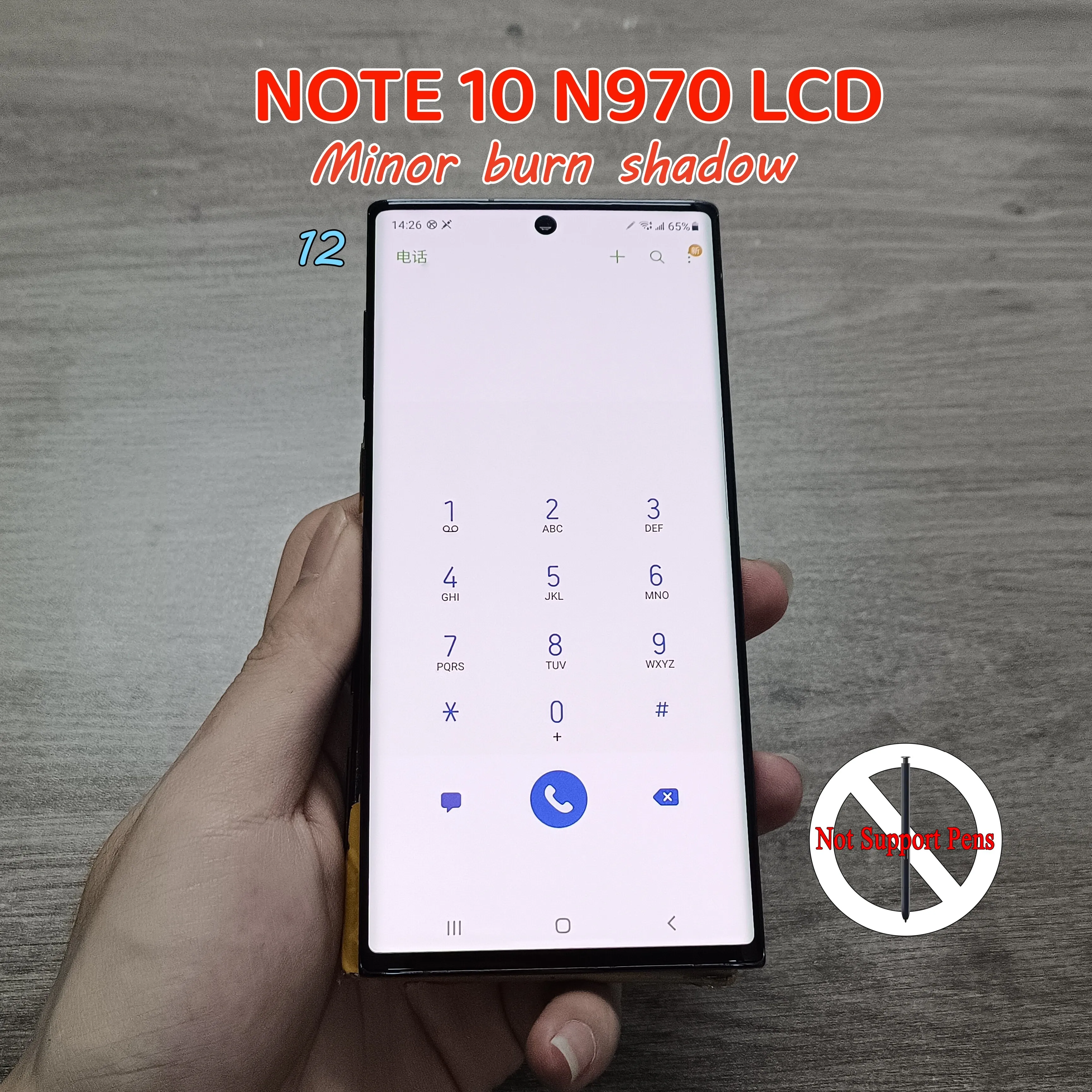 100%  Tested Super Amoled For Samsung Galaxy Note10 N970F N970 N9700 LCD Display Touch Screen Digitizer Assembly,With Defect