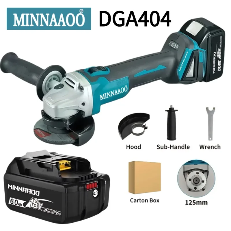 

125mm M14 Brushless Angle Grinder Cutting Machine Cordless Electric Angle Grinder Power Tools for Makita 18V Battery Pins