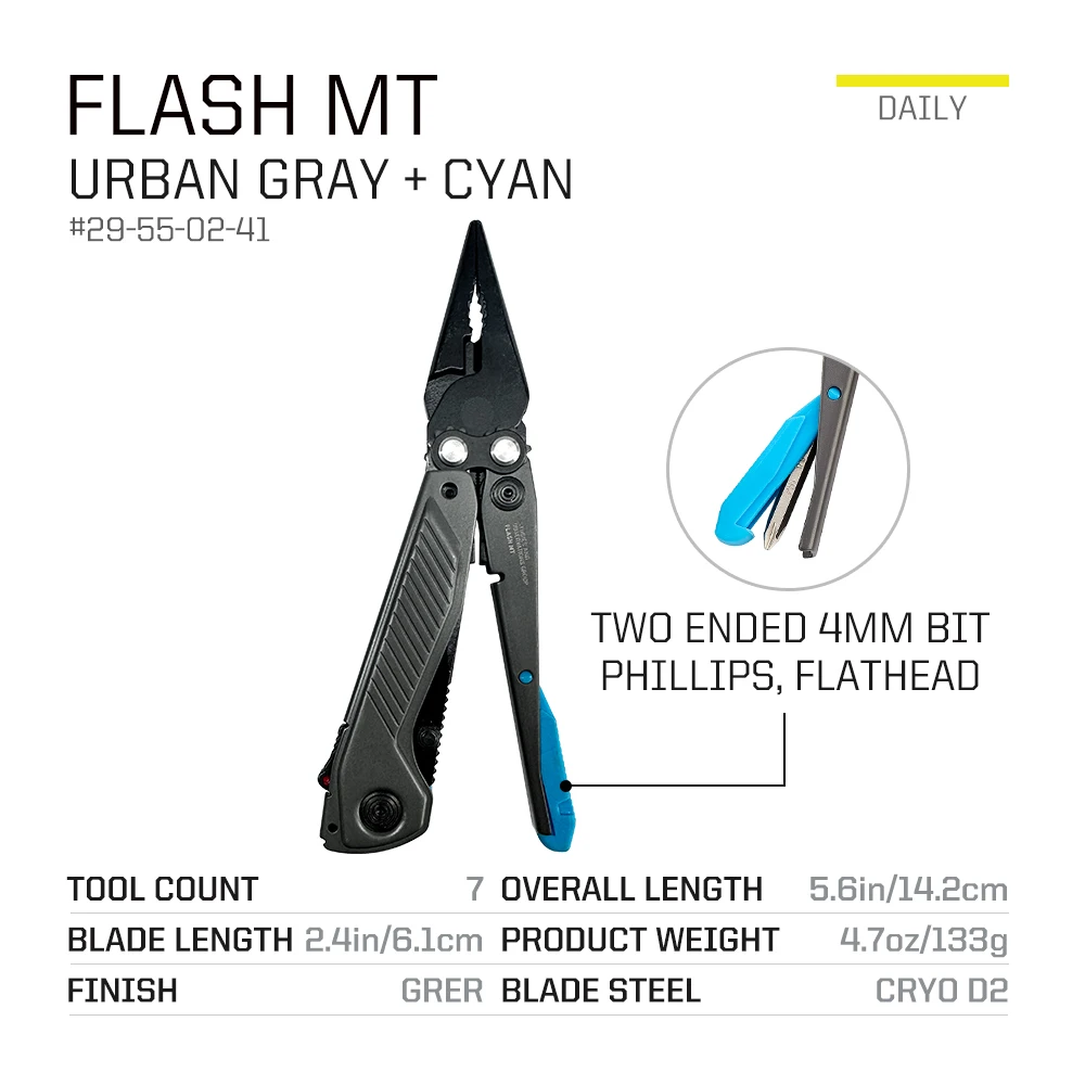 SOG 7 in 1 Multitool for Bicycle, Portable EDC Bike Repair Tools, Multifunctional Pliers W/ Screwdriver for Outdoor Cycling DIY