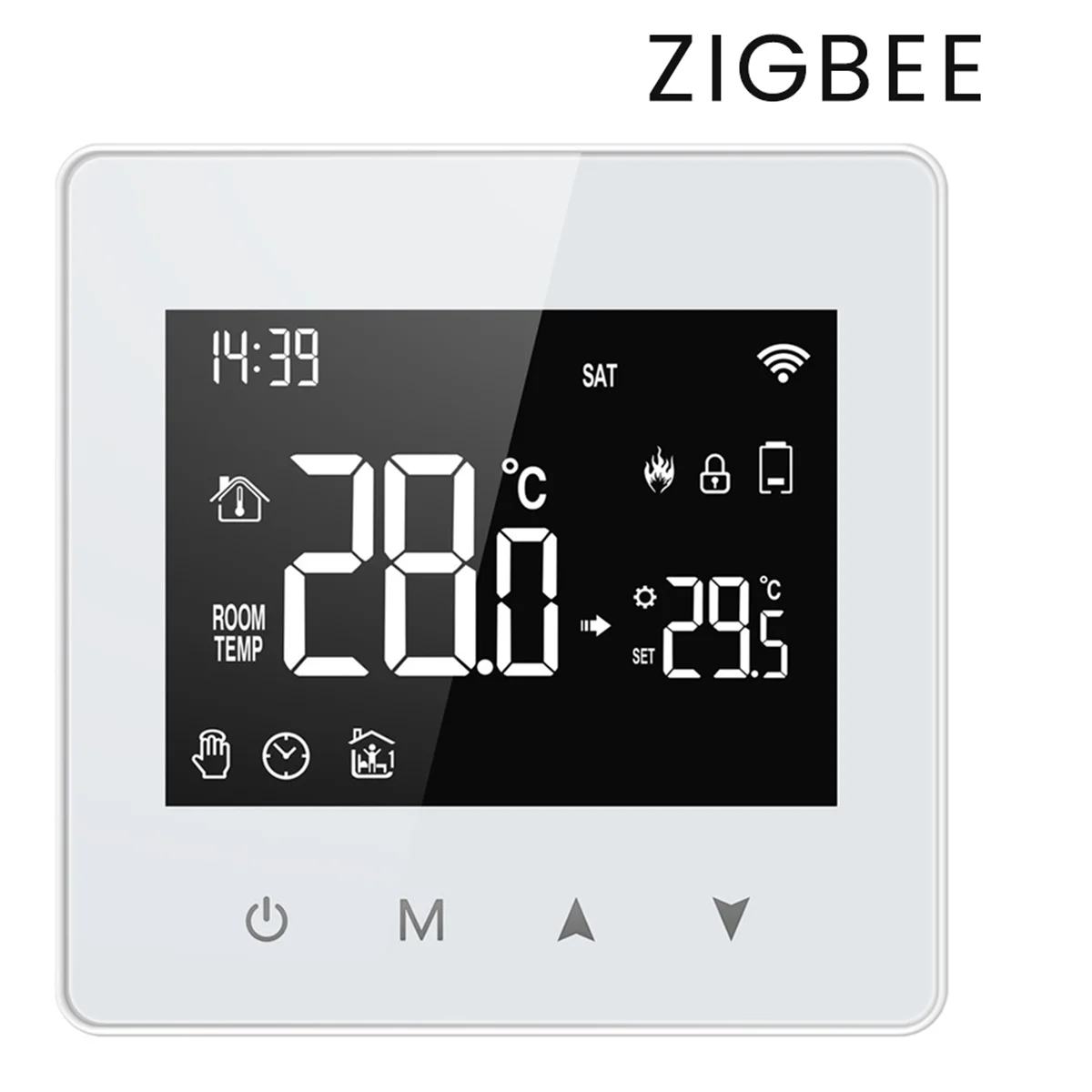 Tuya ZigBee Thermostat Smart Home Battery Powered Temperature Controller for Gas Boiler Works with Voice Assistant