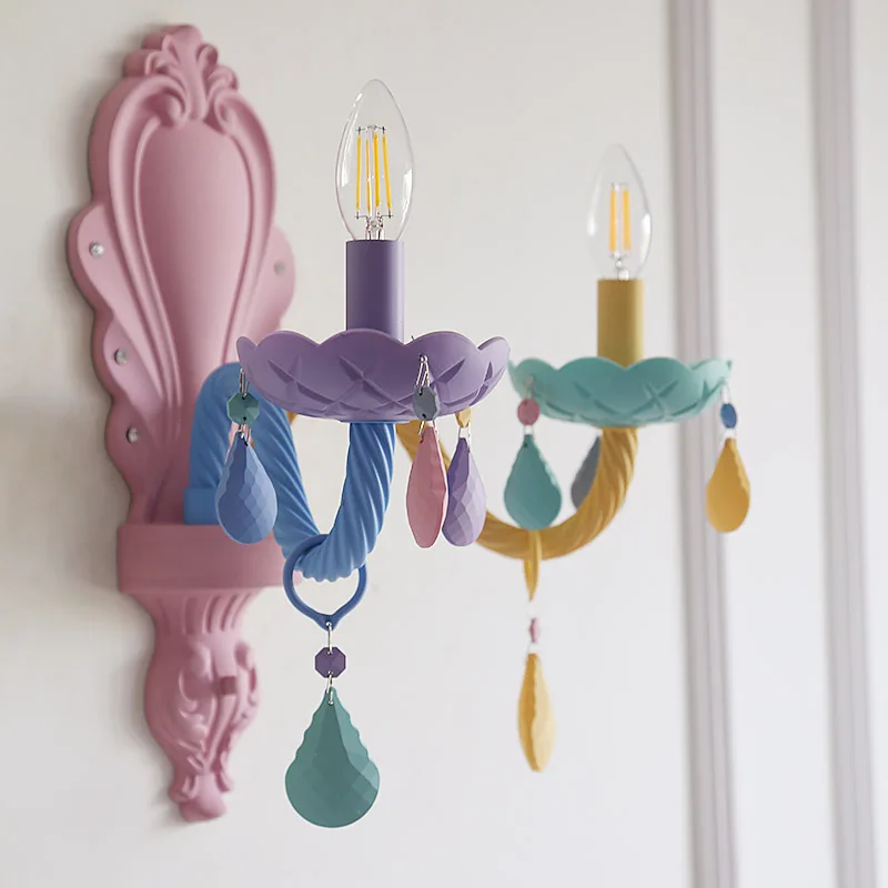 

Children's room American girl wall lamp