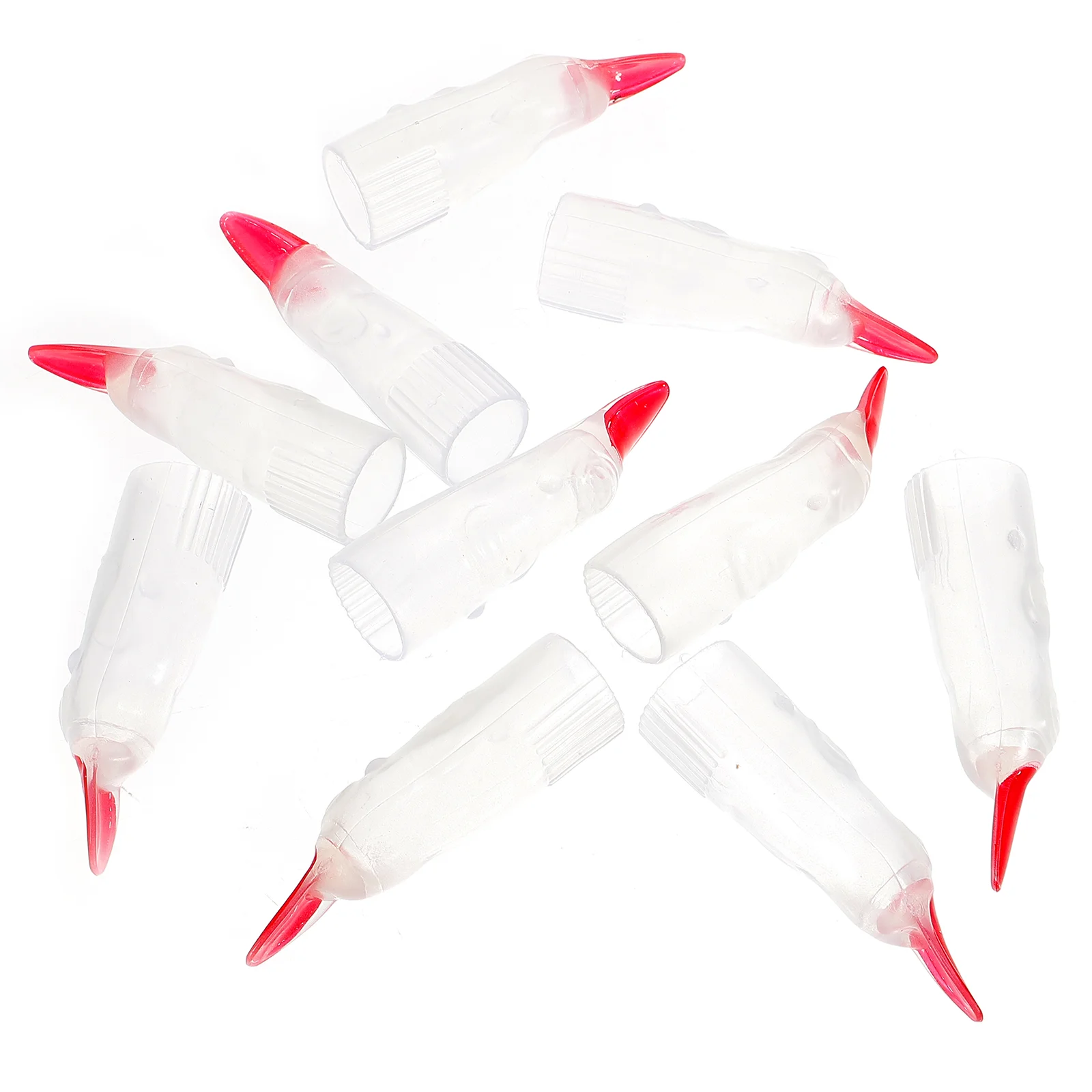 10pcs Halloween Witch Fingers Nail Covers Prank Fake Fingers Glowing Costume Props glowing witches nails