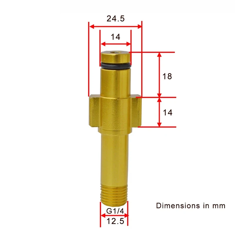 Pressure Washer Snow Lance Foam Nozzle Connector 1/4Inch To Spray-Gun Wand Lance Adapter Quick Disconnect Release Fitting