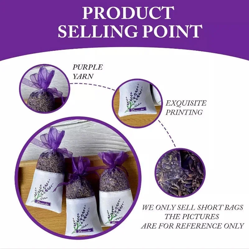 10/20/30 قطعة أكياس فارغة حقيبة زهرة الطباعة الخزامى العطر أكياس أكياس لتخزين الزهور الجافة الرباط العطر الحقيبة