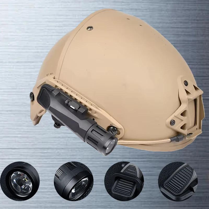 

Tactical WADSN WML GEN2 Tactical Airsoft LED Strobe Flashlight Helmet Hunting Light Outdoor Lighting Fit 20mm Rail 400 Lumens