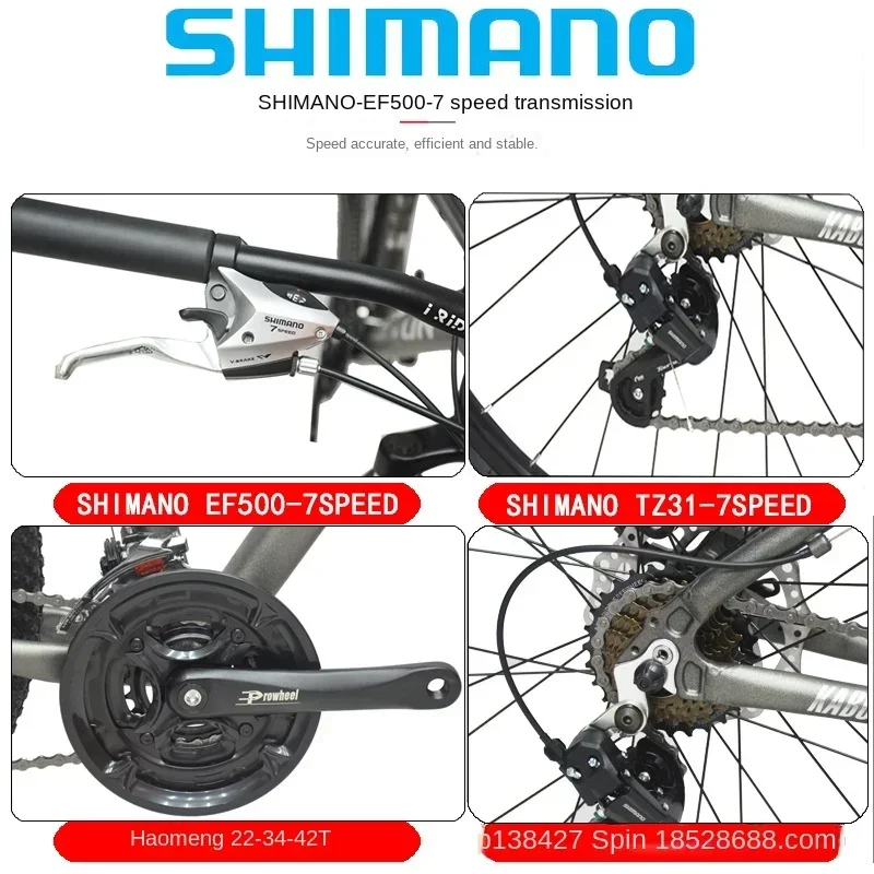 26inch off-road MTB Bicycle Aluminum alloy mountain bike 21-speed double disc brake bicycle adult bicycle shock-absorbing aldult