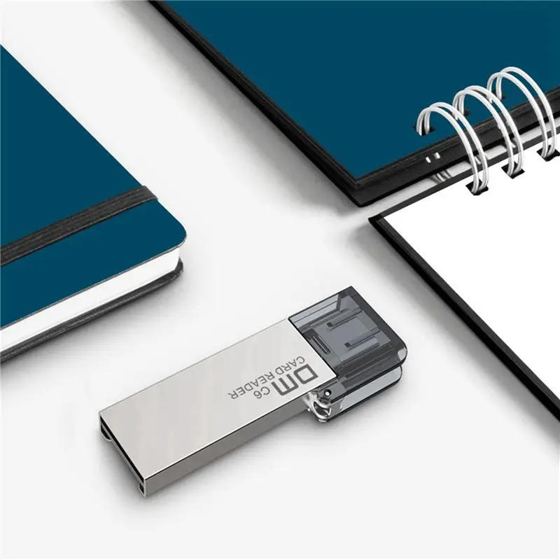 Superior-2X CR006 Zinc Alloy Card Reader Type C SD/TF USB Flash Disk Support 256G Multi Memory Card Reader For Computers Phones