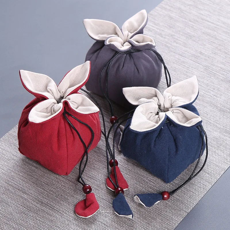 Thickened Multi-Functional Cotton And Linen Teaware Bag Teapot Storage Bag Portable Travel Teapot Set Bag Tea Accessories LC652