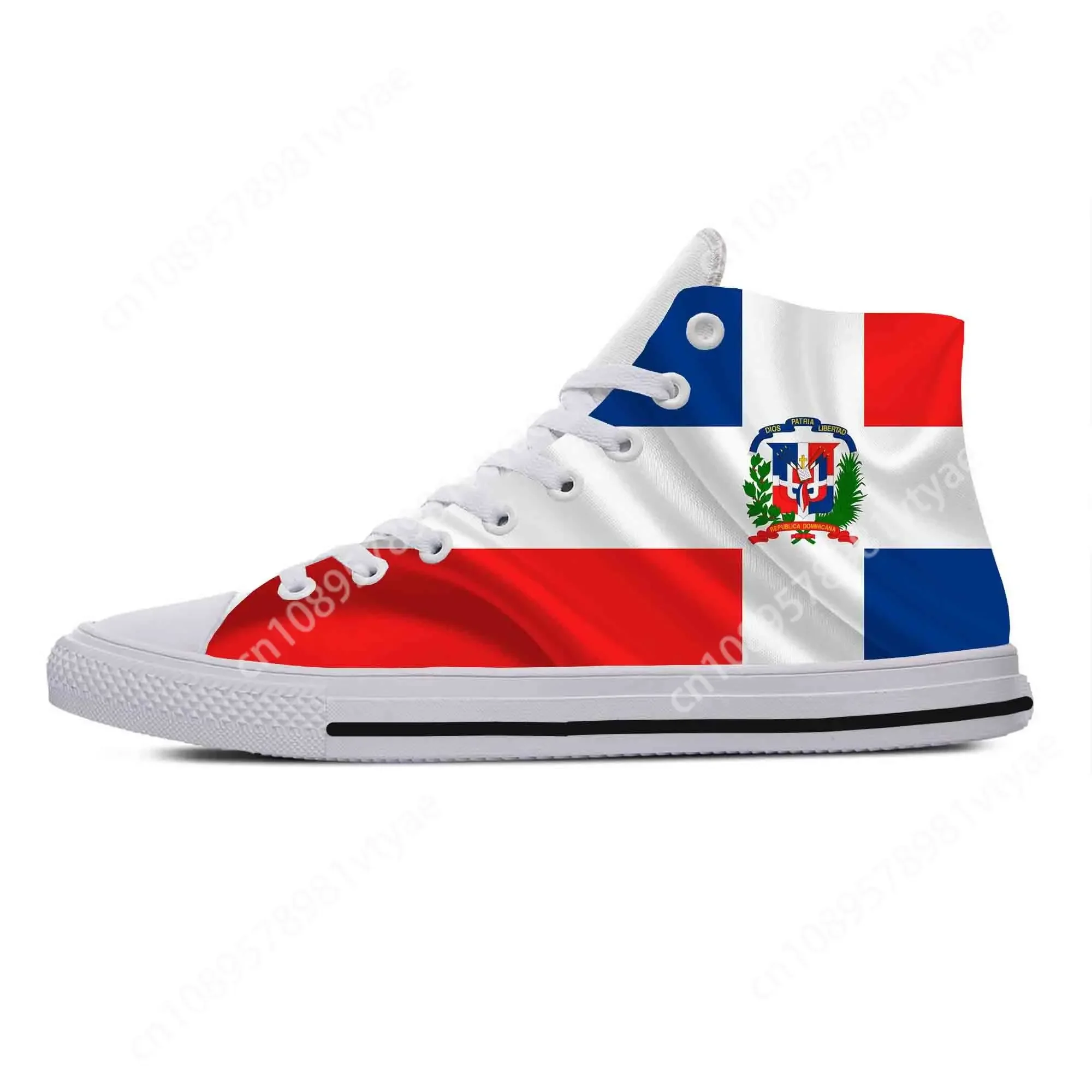 Dominica Dominican Republic Flag Patriotic Pride Casual Cloth Shoes High Top Comfortable Breathable 3D Print Men Women Sneakers