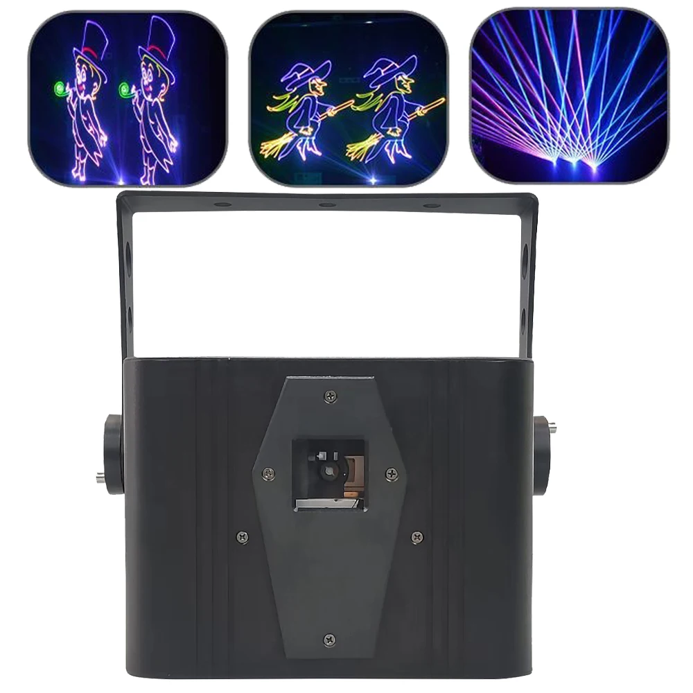 

15W RGB Full Color Laser Light ILDA DMX Animation Laser Projector Light Stage Beam Scanner Lazer Lighting for DJ Disco Party