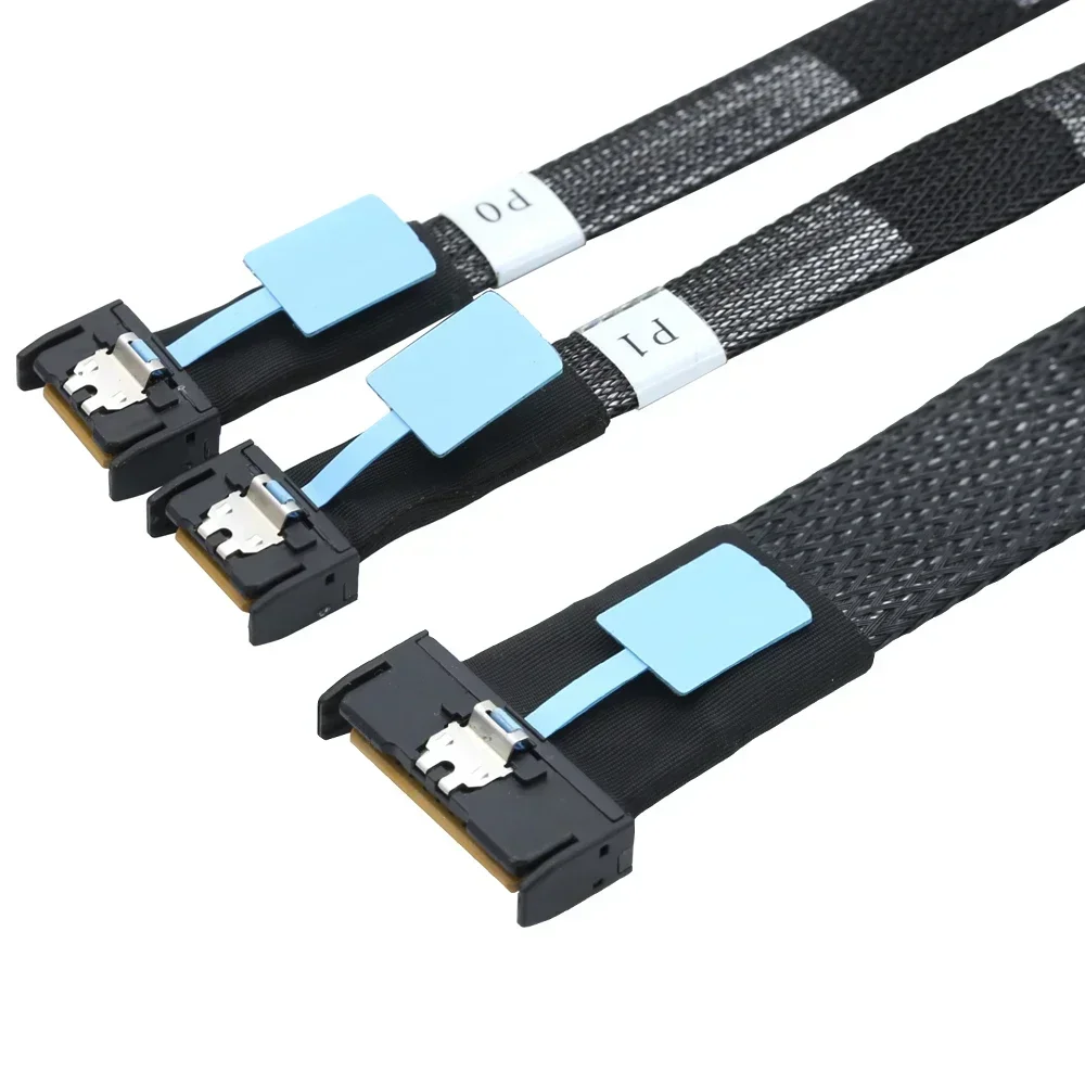High-Speed MCIO 8i 5.0 SFF-8654 8I to 2 MCIO SFF-8654 4I Slimline Cable with GEN5 Slimline