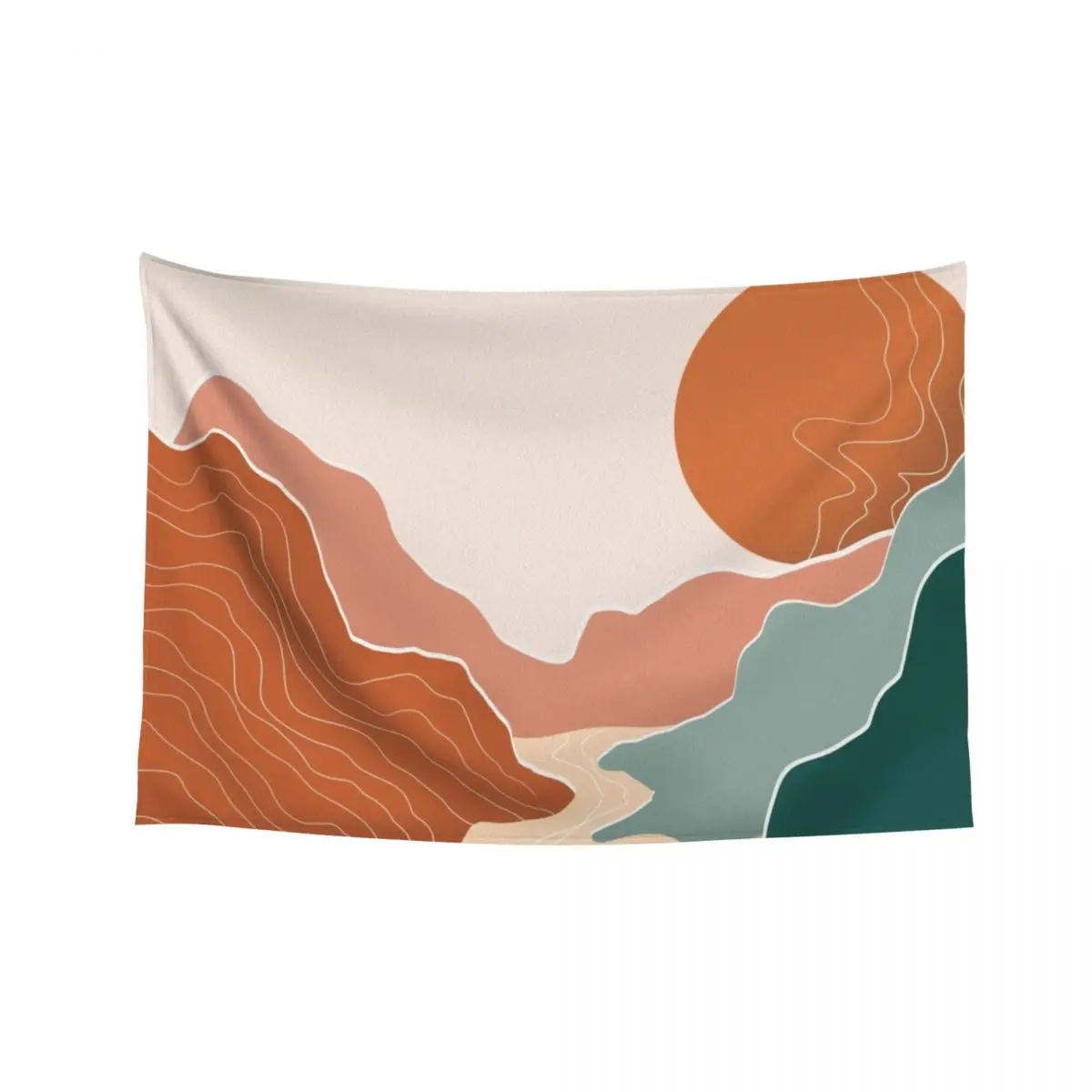 

Modern Eathy Tones Mountains 9 Tapestry Home Decor Aesthetic Luxury Living Room Decoration Hanging Wall Tapestry