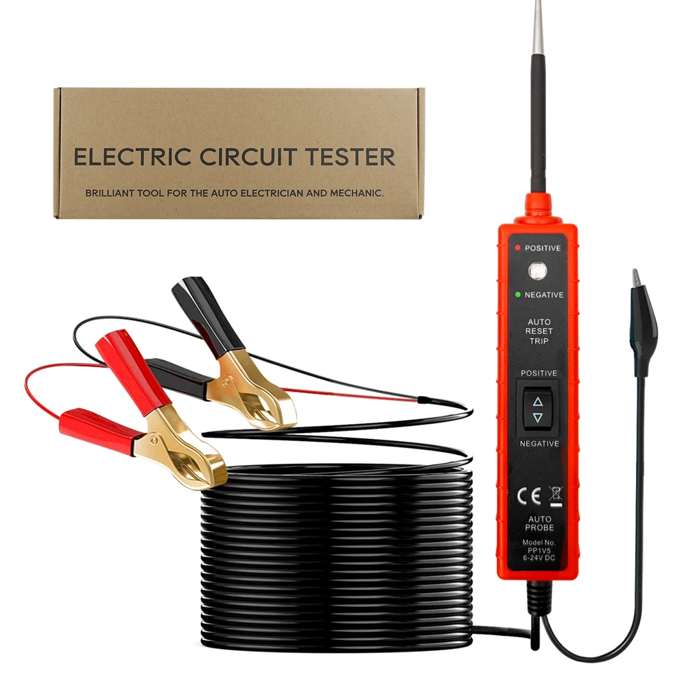 

6 В 12 В 24 В постоянного тока тестер напряжения для автомобиля, грузовика, зонд мощности, светодиодный цифровой дисплей, диагностический инструмент для авторемонта, тест электрической цепи