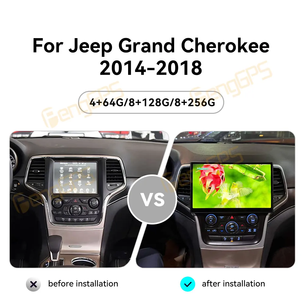 For Jeep Grand Cherokee 2014-2018 Android Car Radio Multimedia Video Wireless Carplay Autoradio Stereo GPS Navigation Head Unit