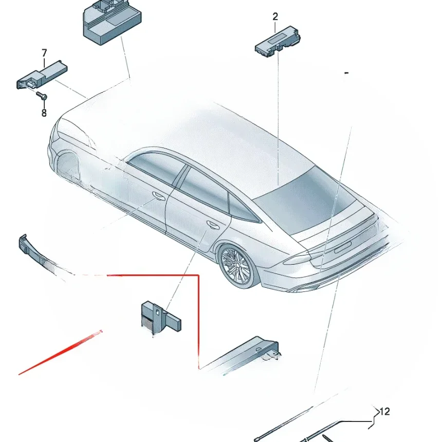 A7用キーレスエントリーリモコン車両セントラルロック、最小注文数量1個