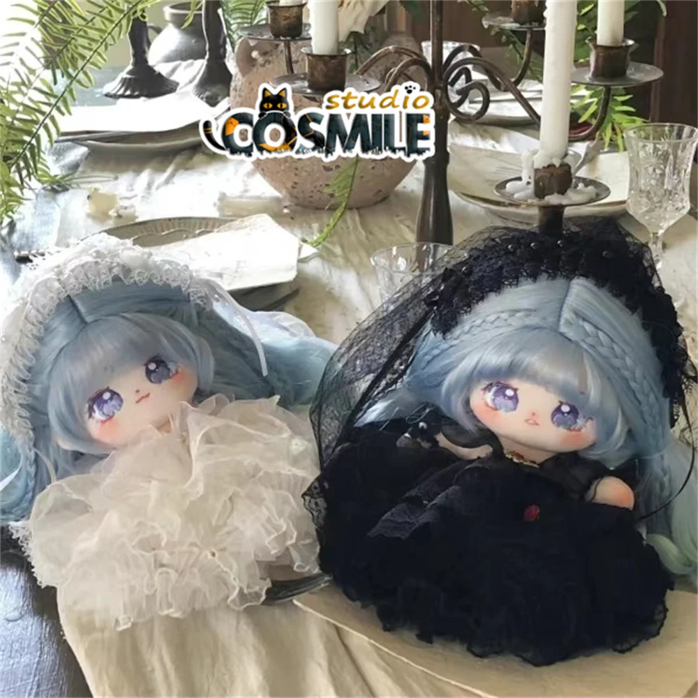 

Lolita Tea Party Princess Hime Gothic Black White Wedding Dress Skirt Stuffed Plushie 20cm 30cm Plush Doll Clothes Toy Gift KK