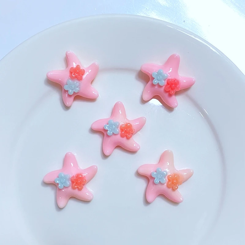 20pcs New Cute 20mm Resin Mini Starfish Flat Back Cabochon Scrapbook Kawaii DIY Embellishments Accessories image 5