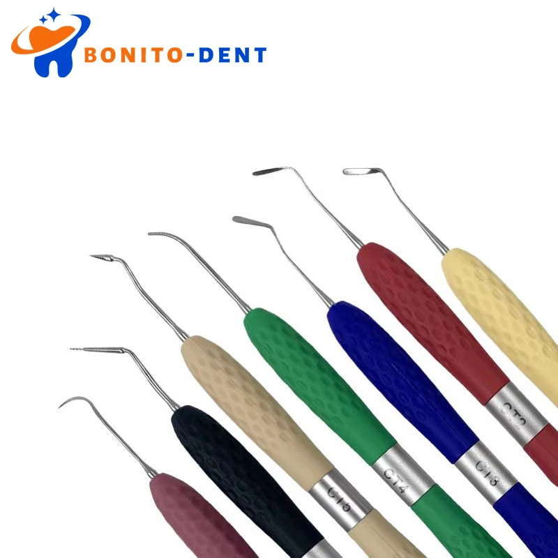 High Quality Dental Instruments Resin Composite Filling Set Aesthetic Restoration Kits Filler Spatula With Silicone Handle