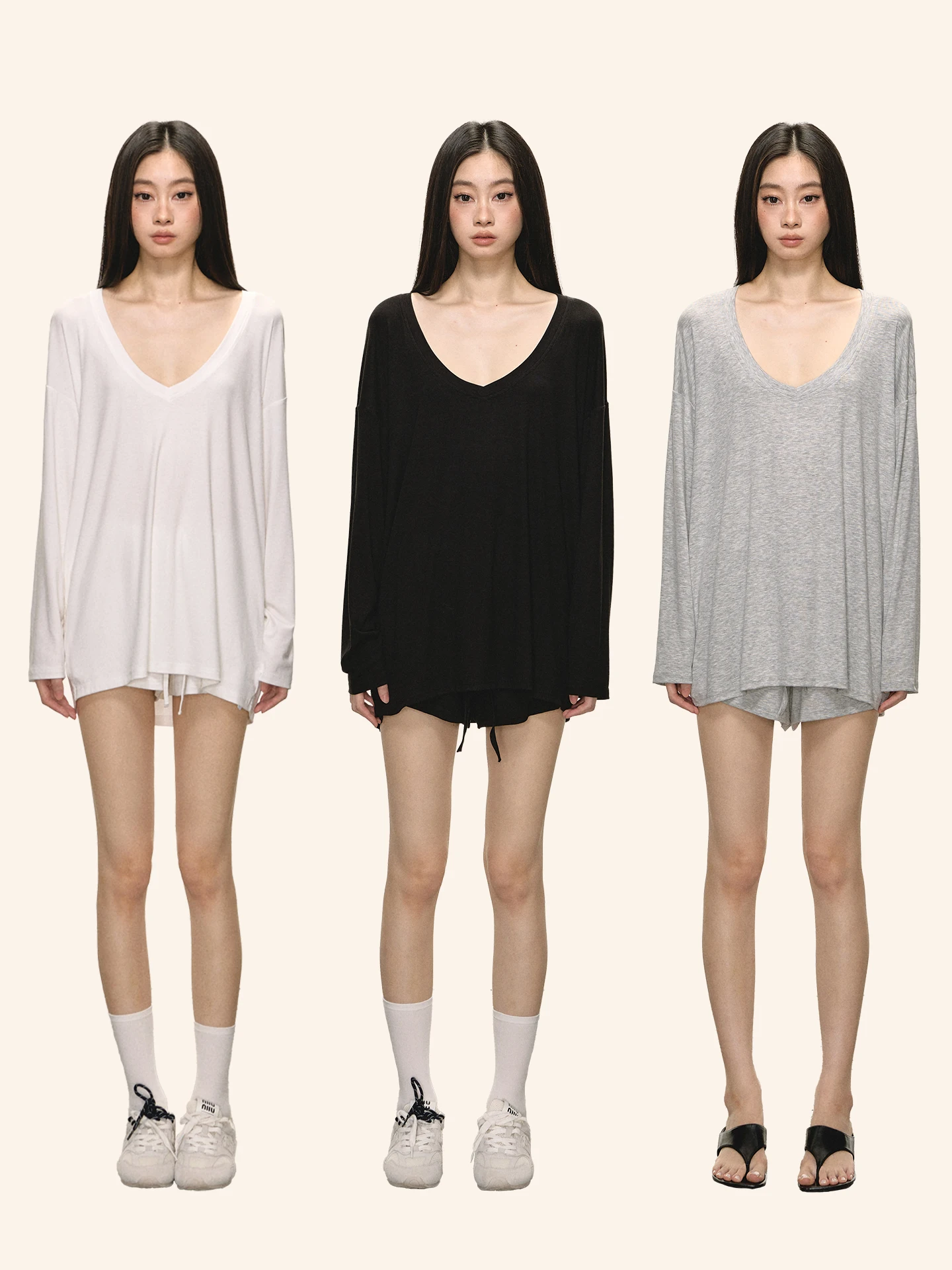 

Удобный повседневный женский комплект Long Sve Anna Aneae Lazy Sle, костюм из двух предметов, осенне-зимняя свободная футболка orts