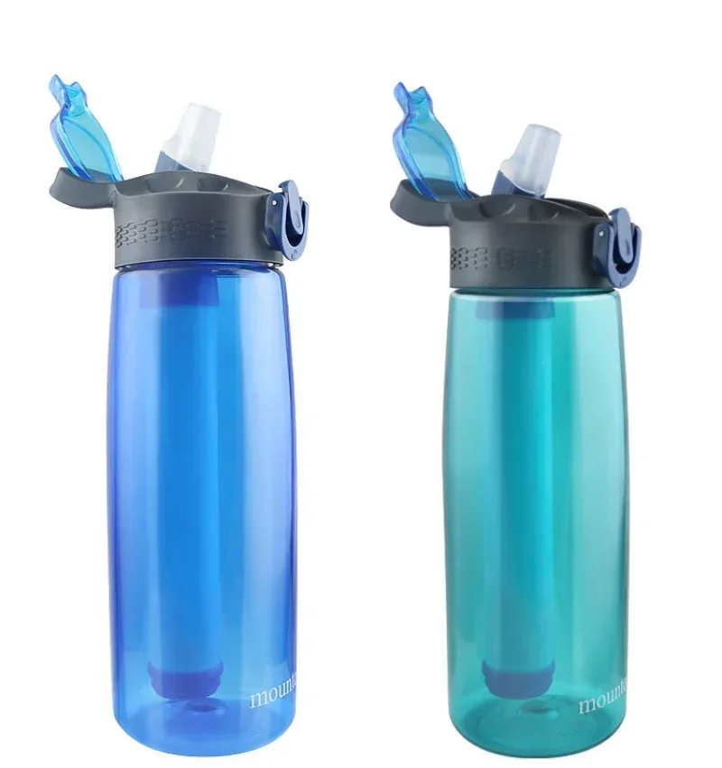 Water Purifier Water Kettle with Filter Outdoor Camping Sports Survival Emergency Supplies Water Filter Filtration System Bottle