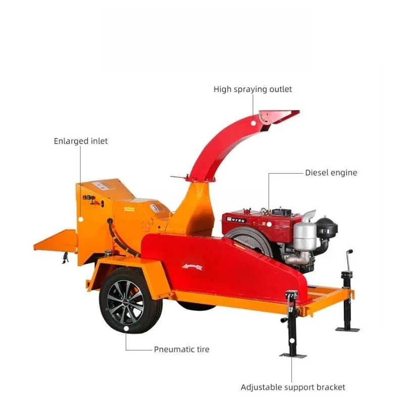 TAIZY SH6130 & Electric Wood Chipper High Productivity Gear-Driven Branch Shredder Forestry Log Crusher 1.5 Year Warranty