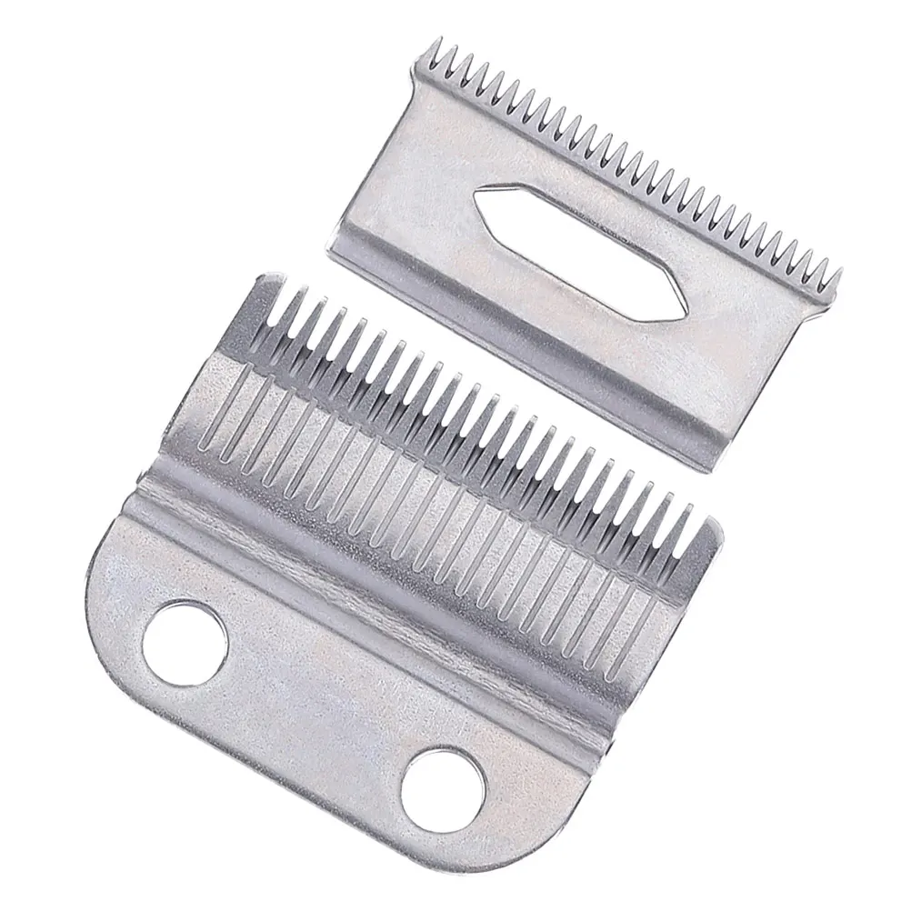 2 مجموعة الفولاذ المقاوم للصدأ مقص الشعر شفرات تفتق المتقلب استبدال رؤساء المقص الكهربائي الكربون الصلب شفرة قطع الشعر