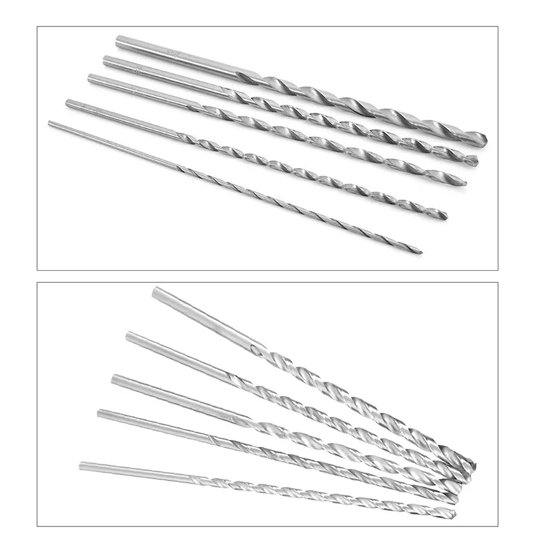 WCS-15Pcs Extra Long 150Mm HSS Twist Drill 2Mm 3Mm 3.5Mm 4Mm 5Mm Straigth Shank Auger Wood Metal Drilling Tools Drill Bit