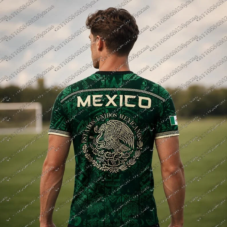 Mexico 2026 Football Jersey National Flag Print Home Away Kid's Soccer Shirt Team Kit Fanwear for Men and Women