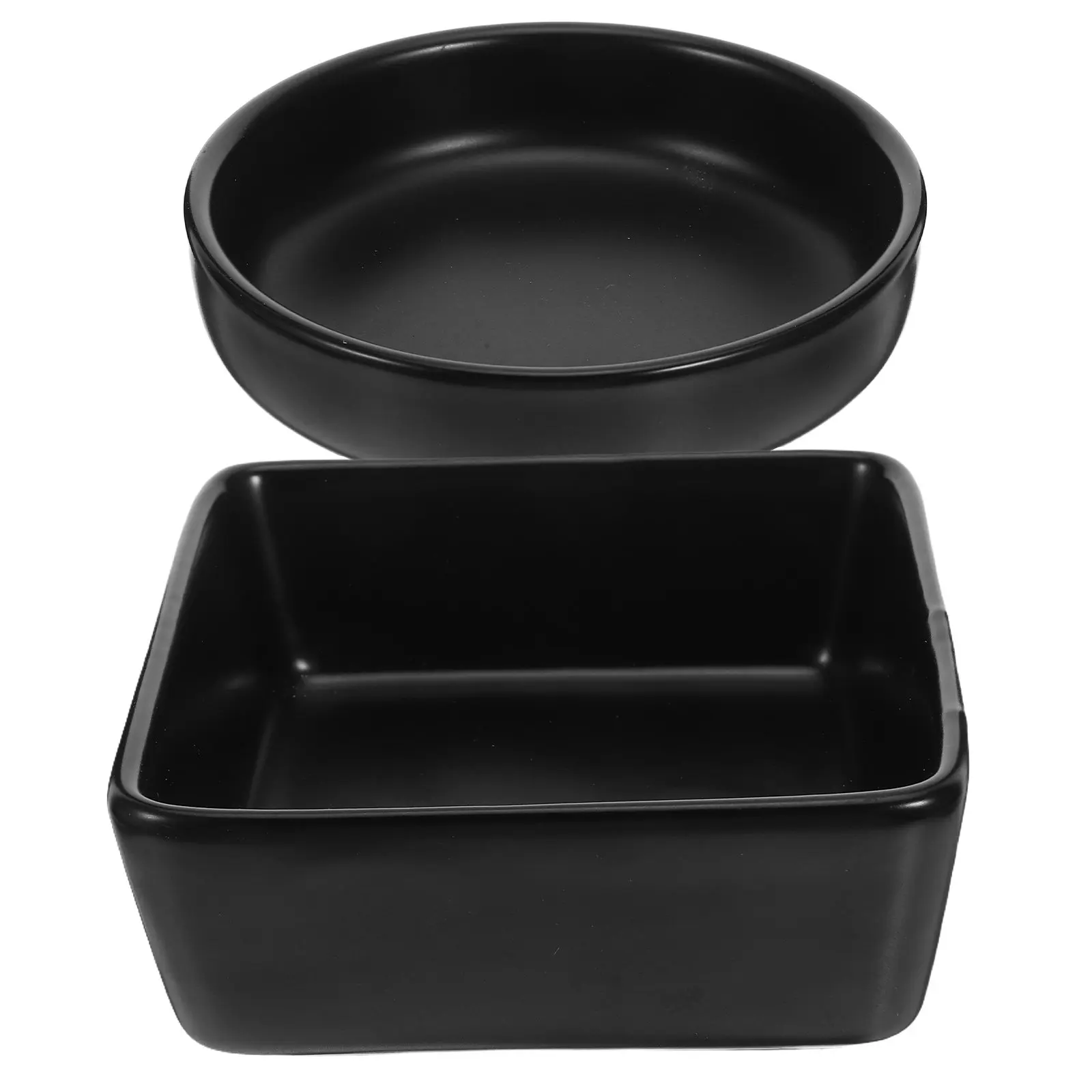 

Набор из 2 керамических круглых маленьких соусниц для соевого соуса, кетчупа, уксуса, закусок и приправ, фарфоровая посуда для сервировки