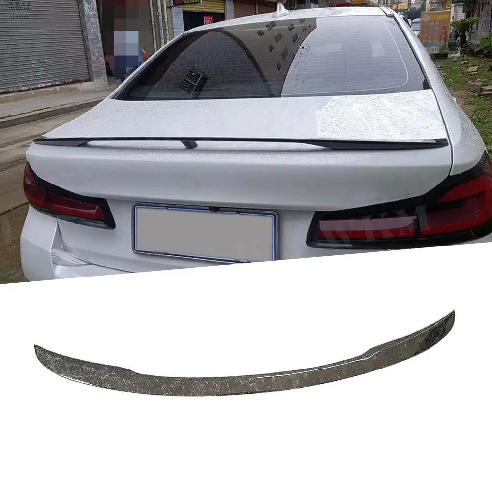 

Углеродное волокно, настоящий автомобильный спойлер на багажник из углеродного волокна, крыло для BMW 5 серии G30 2017-2022, спойлер на заднее крыло, автоспойлер