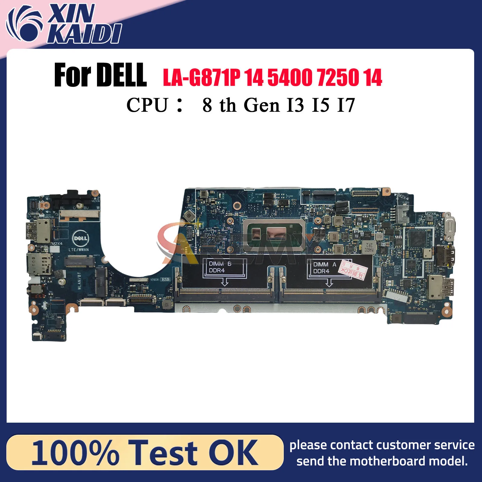 

Материнская плата для ноутбука Dell Latitude 7400 LA-G871P с процессором I5 I7 0FHPJ8 0WRHWP 0M2JD3 0WYXPY, 100% протестировано, ОК