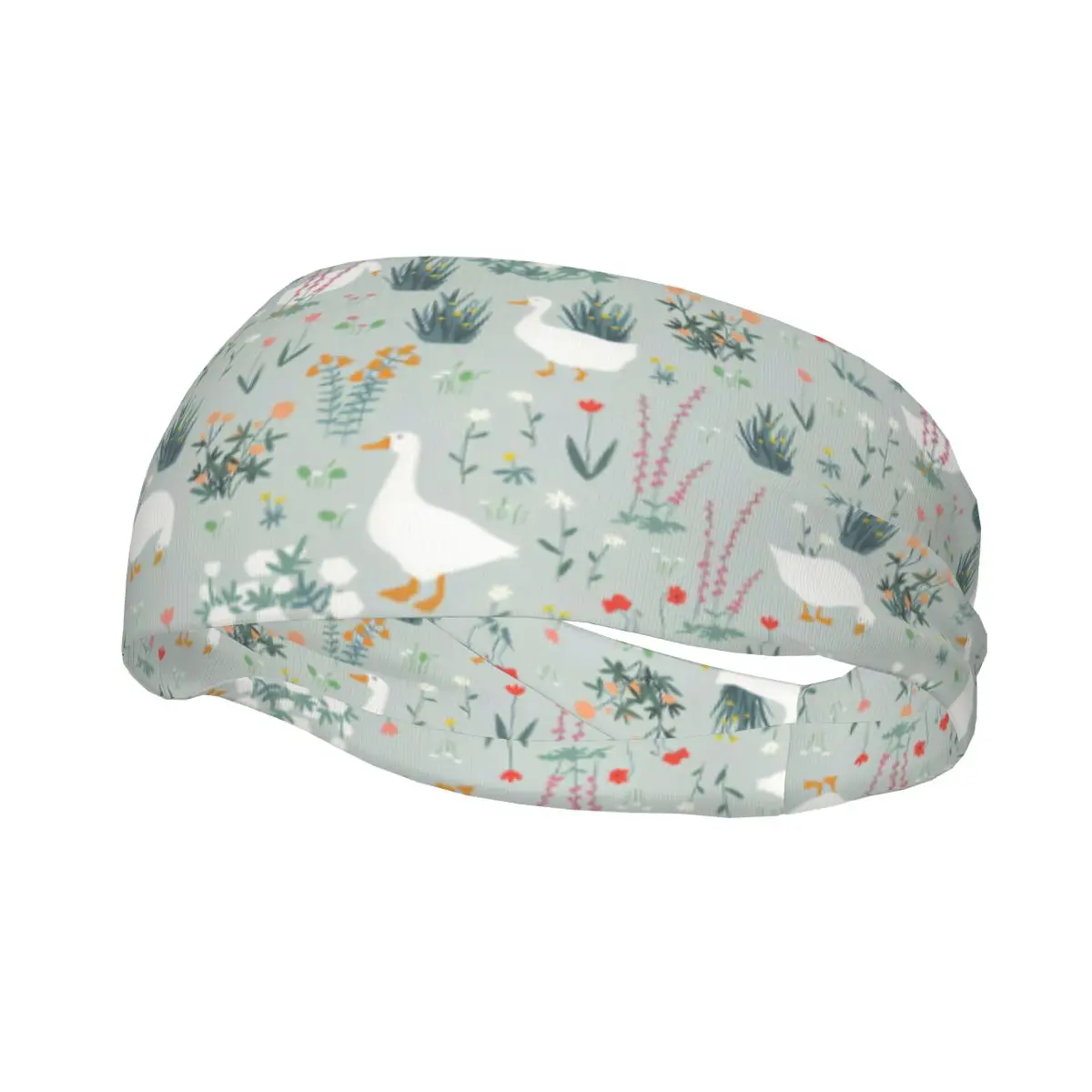 

Повязка на голову для занятий спортом, йогой, фитнесом, эластичная повязка на повязку для волос, эластичная повязка на голову, милый гусь в траве