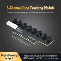 Yahboom 8 Channel Line Tracking IR Sensor Module High-Sensitivity Automatic Calibration Obstacle Avoidance for Smart Robot Car