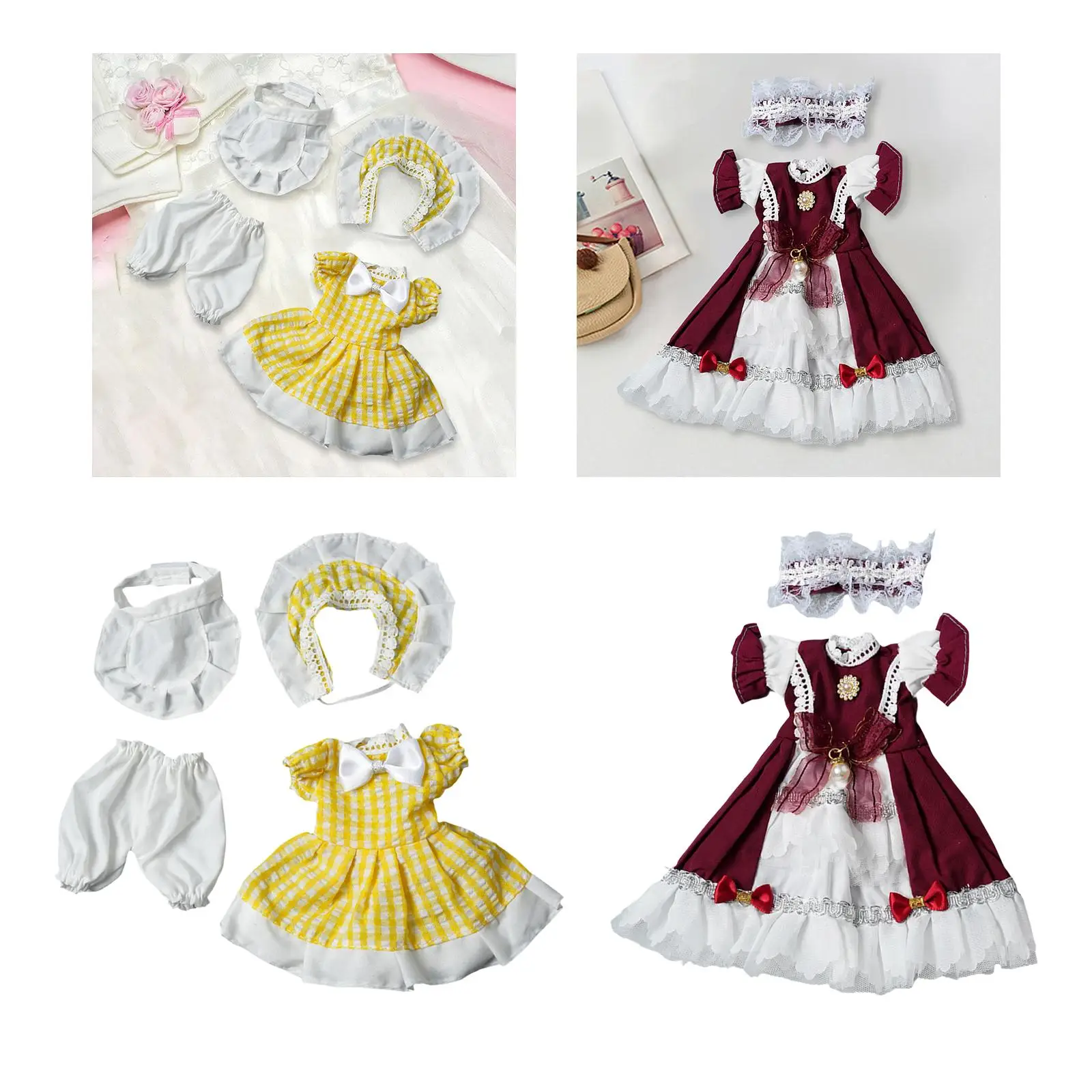 1/6 BJD Doll Princess Dress Oufit Dress up DIY Educational for Kids Cosplay Costume for 11.81 inch Princess Doll Fashion Girl