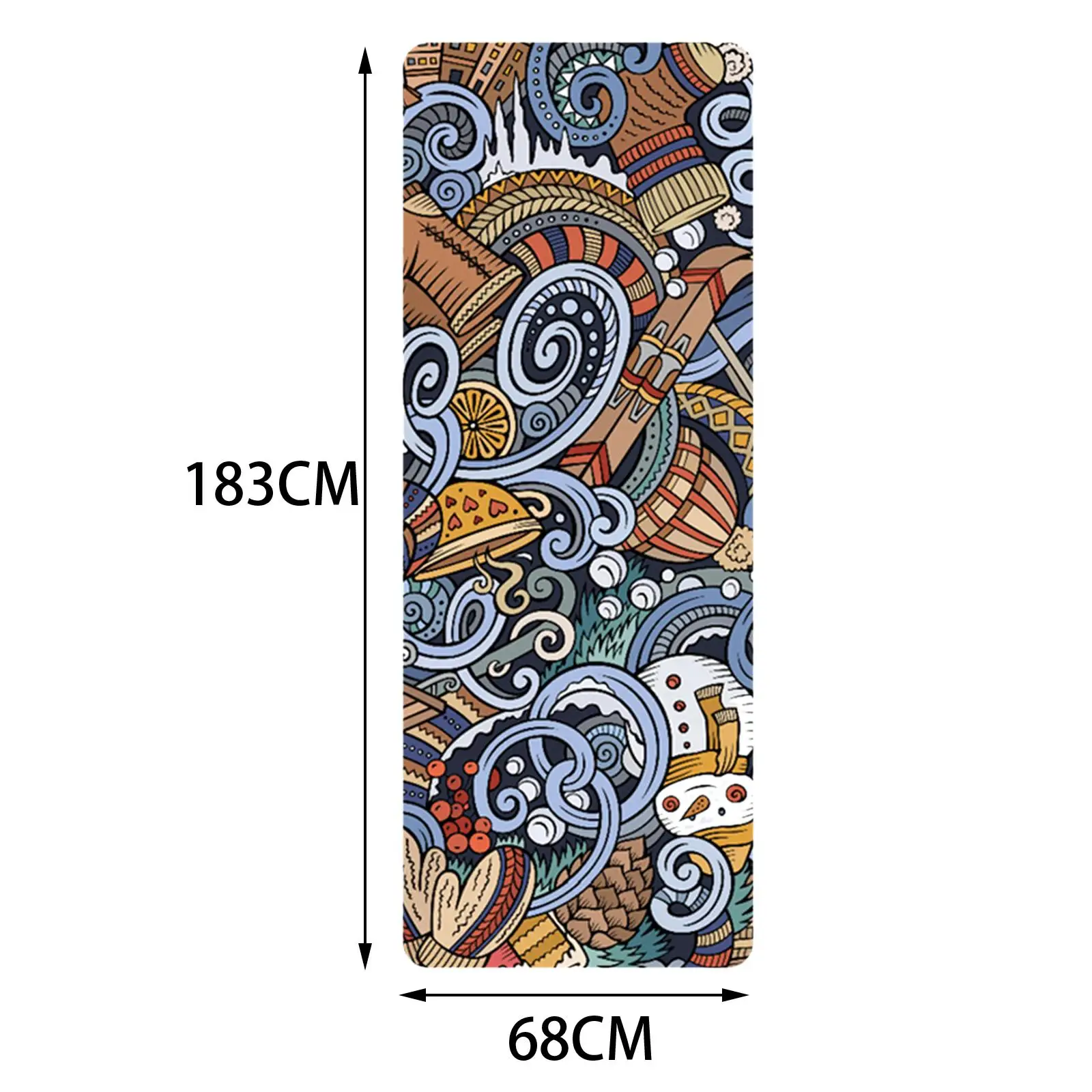 High Density Exercise Mat 12mm Thick Yoga Mat for Pilates Fitness Home Gym