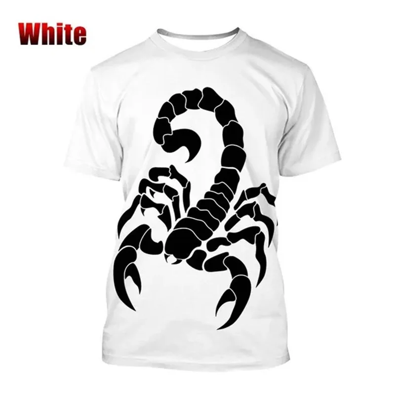 

Trend Scorpion Pattrn T -shirts Summer Fashion Streetwear Mens 3D Printed T Shirts Casual Loose O Neck Cool Streetwear Tees Tops