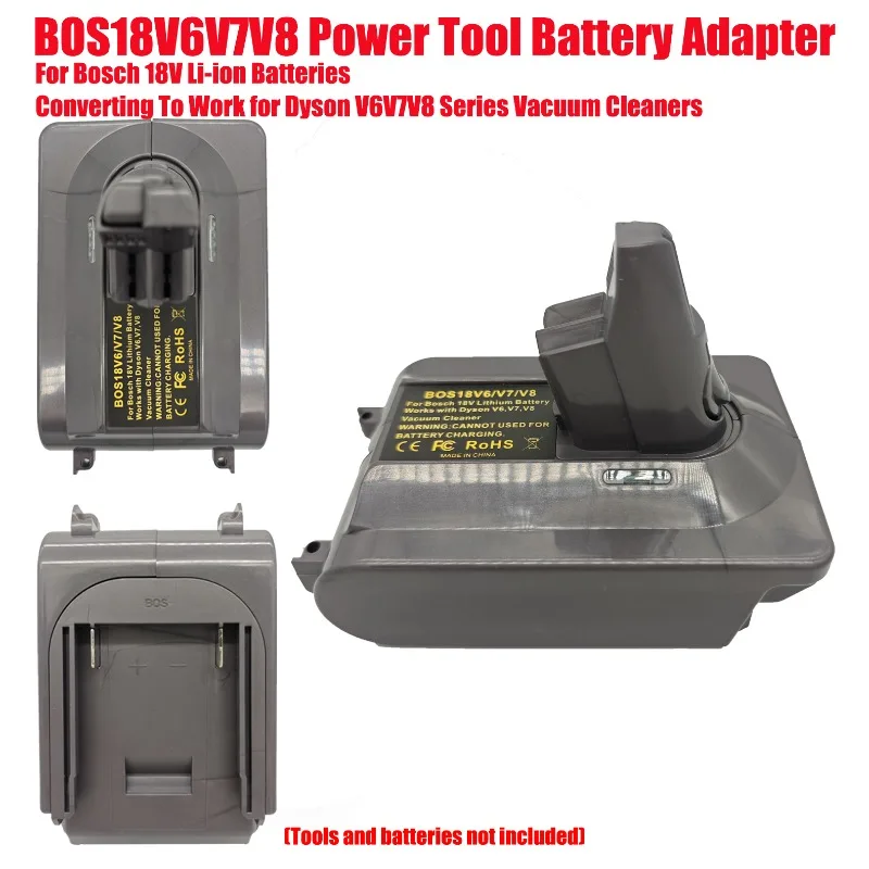 Converting To Work for Dyson V6V7V8 Series Vacuum Cleaners BOS18V6V7V8 Power Tool Battery Adapter for Bosch 18V Li-ion Batteries