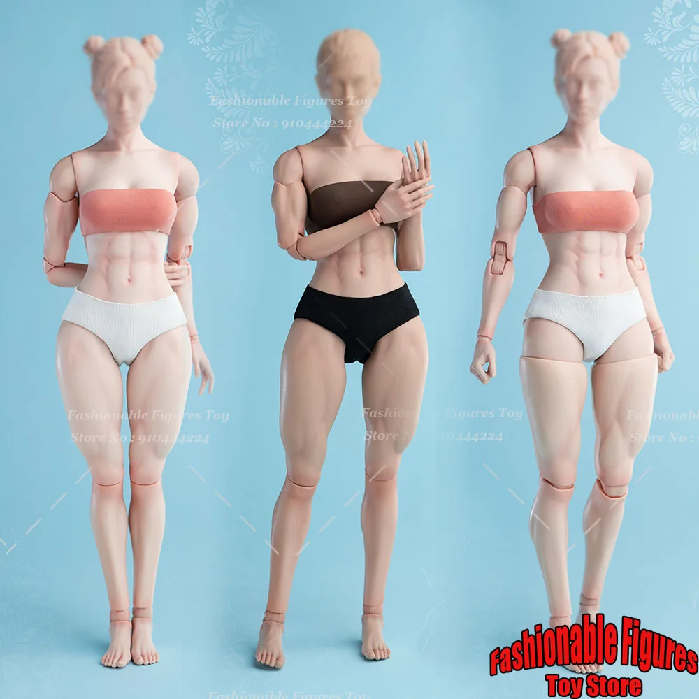 Worldbox AT206 1/6 Women Soldier Body Sports Fitness Girl Muscle Joint Body Pale/ Light Tan Action Figure With Replaceable Arms