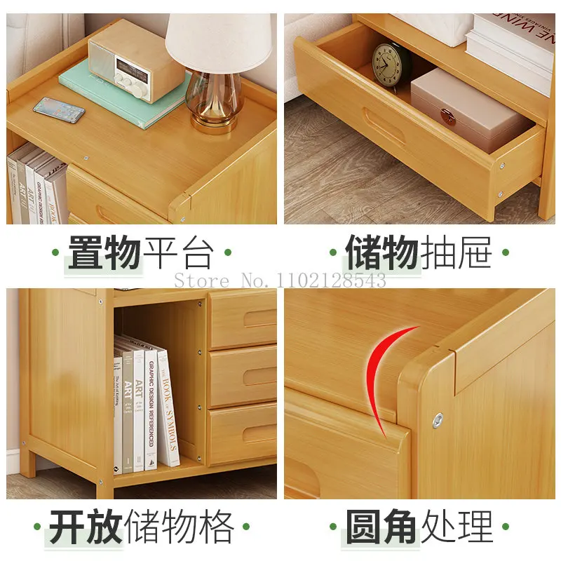 Modern Nightstands Wooden Night Stands For Bedroom Simple Bedside Table Bedside Cabinet Storage Narrow Mini Bedroom Furniture