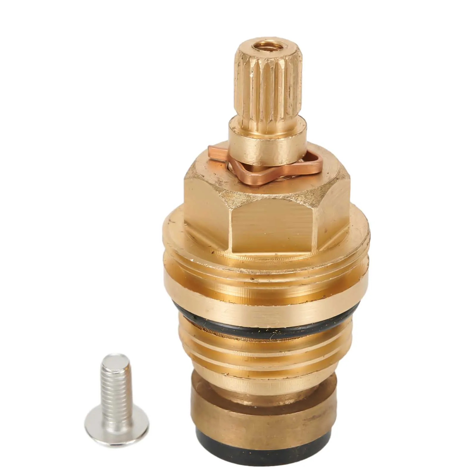 

Faucet Repair Parts Spool Single Cold Stable Performance Thickened Thread Traditional Standard Washer Yellow Copper Copper Spool