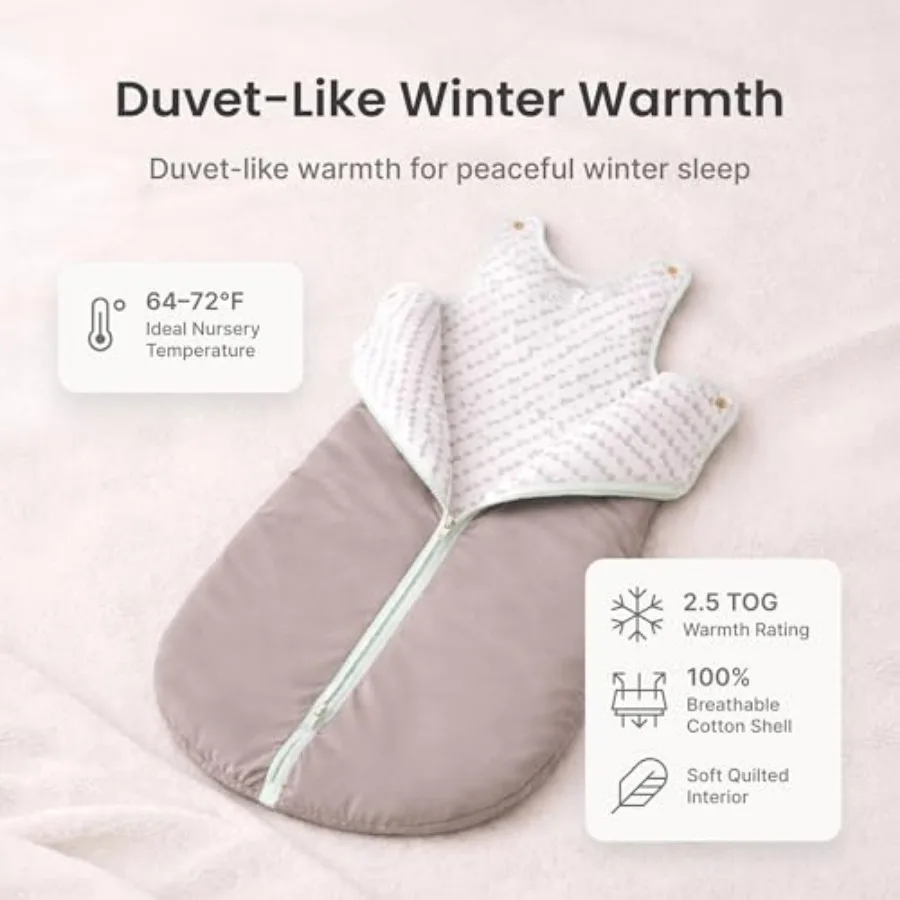 Baby Deedee Sleep Nest Original - Baby Sleep Sack 2.5 TOG 0-6 Months, Winter Sleeping Bag with Soft Cotton and Patented Shoulde - view 4